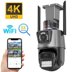Dual Lens HD 1080P WiFi IP Camera Wireless Outdoor CCTV PTZ Home Security IR Cam