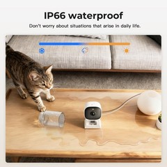 Home Security Cameras with 2K Resolution, Motion Alerts & 128G Support, 2-Pack