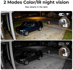 Home Security Cameras with 2K Resolution, Motion Alerts & 128G Support, 2-Pack
