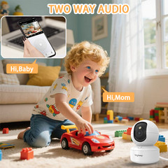 Wireless 5G WiFi Security Camera System 2K Smart Indoor Night Vision Wired Cam