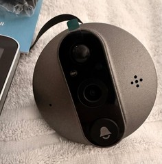 2K Video Peephole Doorbell Camera with 64GB Memory Card, Night Vision 170° Wide