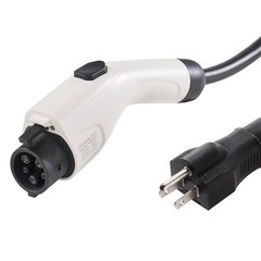 16A 120V/240V 28ft NEMA 6-20P SAE J1772 Portable EV Charger & 5-15 Adapter