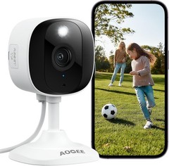 Smart 2K Home Security Camera: Color Night Vision, Motion Alerts, 24/7 Recording