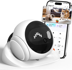 1080P Pet Camera Robot: Indoor Movable Home Security Camera with App Control, Ni