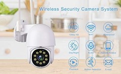Tuya Smart Life Security Camera, 3MP HD, Night Vision, Pan/Tilt, White