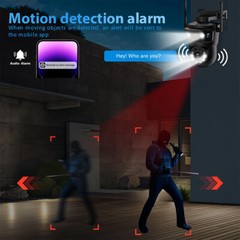 Security Camera Ai Motion Auto Tracking PTZ Video Camera Outdoor WiFi IP Camera