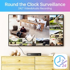 ZOSI 8CH 4K 5MP/8MP POE Security Camera System NVR CCTV Audio AI Detect IR Night
