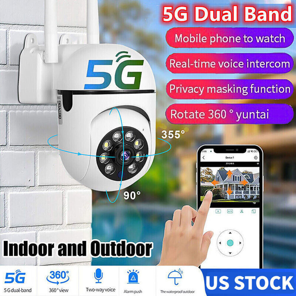 4PCS Camaras De Seguridad Para 360 5G WIFI Inalambrica Con Vision Nocturna Audio