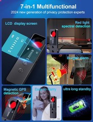 7-1 Hidden Camera Detectors Bug Detector& Camera Finderrf Detector Bug Sweepe…