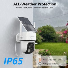 2Pcs Wansview Dual-Cam Wireless Solar Security Camera 360°PTZ 2K Human Detection