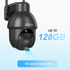 ANRAN 5MP Wireless Security Camera WiFi Solar Battery Powered Outdoor Home Audio
