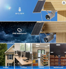 Camcamp 4MP Solar Camera Outdoor Wireless, Surveillance & Security Cameras