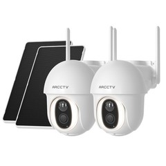 ARCCTV 4MP 4G LTE Cellular Security Cameras Outdoor Wireless Solar Battery Power