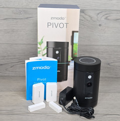 Zmodo Pivot 1080p 360 Security Camera Wireless Hub Smart Home 2 Door Sensors (A)