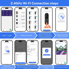 Smart Video Doorbell Camera Wireless, AI Human Detection and Instant Alerts, Nig