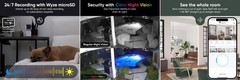 ✅ Wyze Cam Pan v3 Indoor/Outdoor Wifi 1080p Pan/Tilt/Zoom Camera Black・4-Pack ✅
