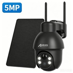 ANRAN Home Security Camera System Solar Panel 360° PTZ Wireless 2K Outdoor Audio