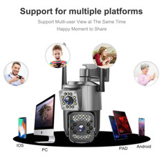 2 Pack Wireless WiFi IP Camera V380 Pro APP Control Dual Lens PTZ Security Cam
