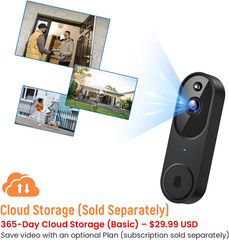 Smart Video Doorbell Camera Wireless, AI Human Detection and Instant Alerts, Nig
