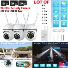 LOT OF Wireless WiFi Security Camera System Smart outdoor Night Vision Cam 1080P