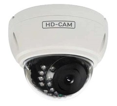 HDVD 5MP HD-TVI Outdoor Vandal Dome Security Camera 2.8mm 70ft IR Night Vision