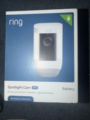 Ring Spotlight Cam Pro Battery – White NEW (Latest Model) 2025 2K Vision