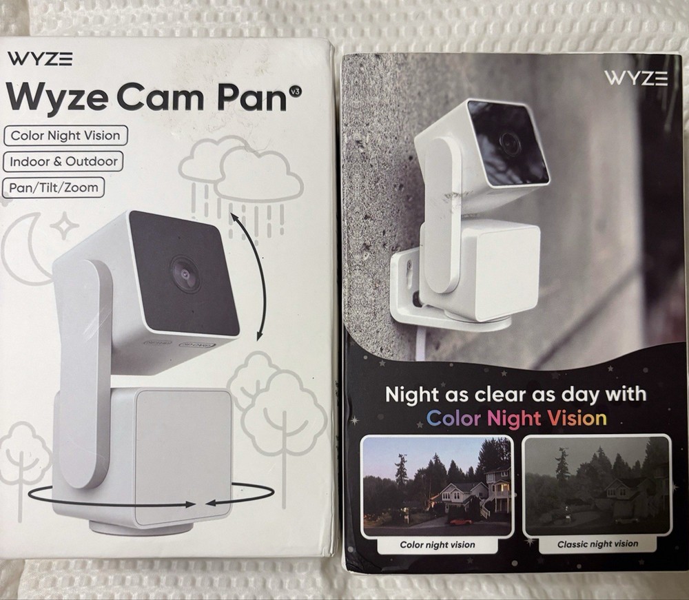 Wyze 2 Cams V3 Night Vision Indoor Outdoor Camera – Black (WYZECPAN3) 2 Cameras