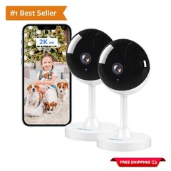 Ultra HD 2K Security Camera with Motion Alerts & Cloud Storage for Peace of Mind