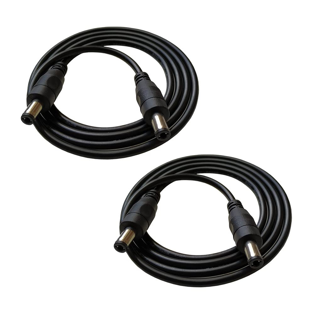 DZYDZR 2pcs 1 Meter 2.1mm x 5.5mm DC 12V 3.3 feet, 2 x 5.5 2.1 Male-Male