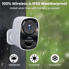 2025 2K Wireless Outdoor Security Camera – Long Battery Life & Dual-Band WiFi
