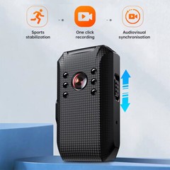 Body Camera HD 1080P Video DVR Clip IR Night Vision Cam with Free 64GB SD Card