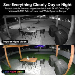 2K HD Bulb Cam Security Camera with Color Night Vision & Motion Detection (2 Pac