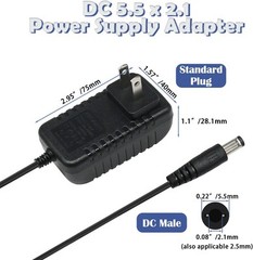 12V 1A AC Power Supply Adapter Cord with 8 Interchangeable DC Plugs for…