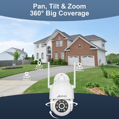 Refurbished 2Pack 5MP Wireless Security Cameras WiFi Pan/Tilt Outdoor 2Way Audio