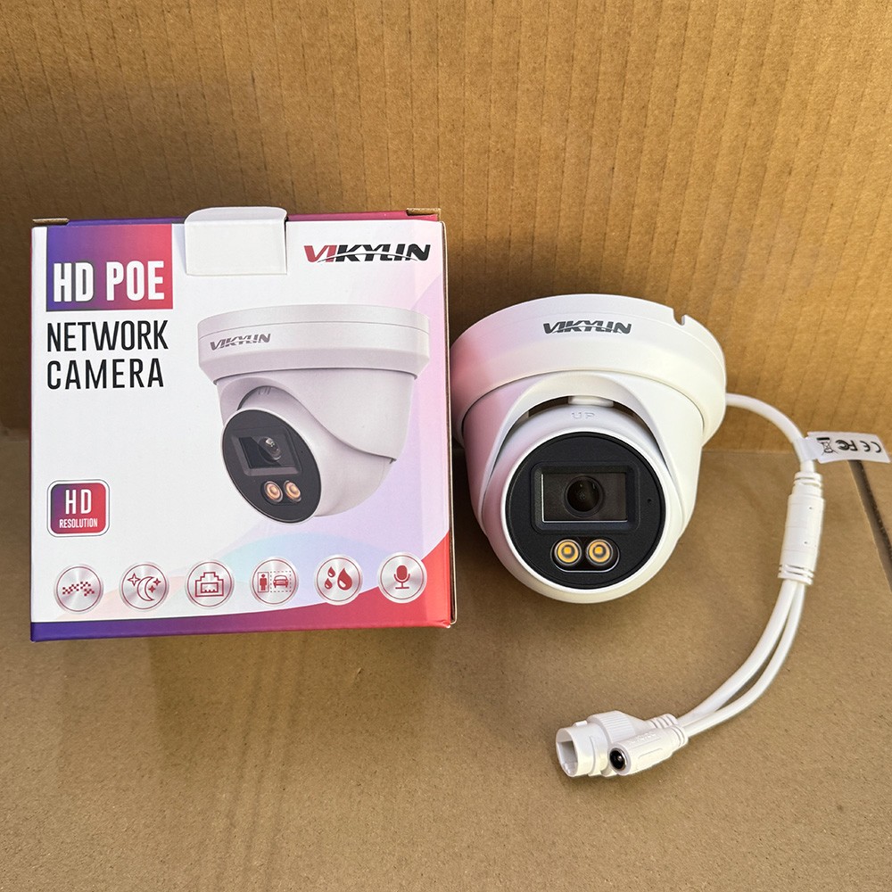 VIKYLIN Mini Dual light Color+IR 5MP Security POE Camera CCTV Built in MIC Onvif