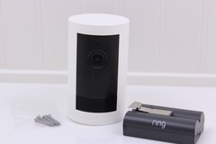 Ring Outdoor Cam Plus Battery Security Camera White w Battery & Mount 5CCEA8