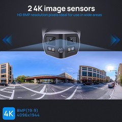 VIKYLIN Color+IR 180°VIEW POE 8MP 4K IP Camera Strobe light Audio Alarm CCTV US