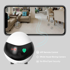 SE Familybot Home Camera Robot: 1080P Movable Pet Camera Indoor, Battery-Operate