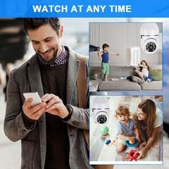 💖360° Wireless WiFi IP Camera E27 Light Bulb 1080P HD Panoramic Security Camera