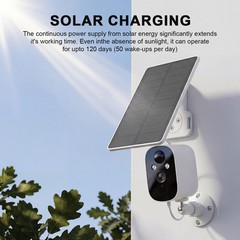 2/4PK 1080P Solar Camera Wireless WiFi Solar Power Battery Camera System Outdoor