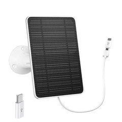 Solar Panel for Outdoor Security Camera Battery 10W Micro USB Type-C PD 3M Cable