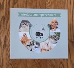 Pet Cam Robot with Cat Teaser. Movable with Phone App 2-Way Talk Video Night Vis