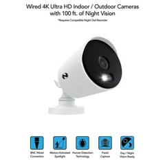 Night Owl CM-DP8LSA-B 4K Ultra HD Wired Security Add-on Camera with Spotlight™