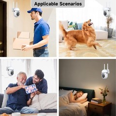 4-Pack Wireless 5G WiFi Security Camera System Smart Outdoor Night Vision 1080P