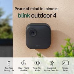 Blink Outdoor 4 1-Camera Wireless 1080p Security System 2-year Battery Life Blac