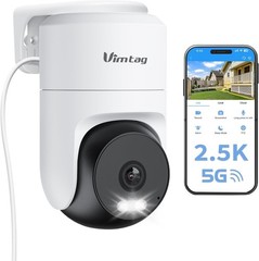 VIMTAG Cameras for Home Security 2.5K – Indoor/Outdoor Plug-in Black&White
