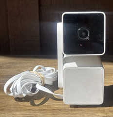 Indoor Wired IP/Wi‑Fi Surveillance Camera, White/Black, Wall Plug-In, 1 Camera