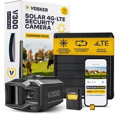 Vosker V300 Ultimate 4G LTE Solar Security Camera Farmers Pack – NIB