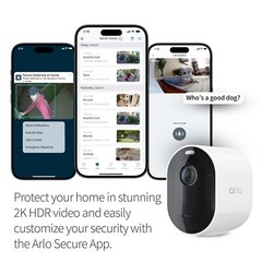 Arlo Pro 5S Spotlight Security Camera 2K 2-Way Audio Color Night Vision – White