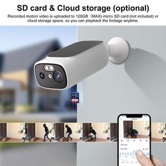 DualBand WiFi6 Wireless Pre-Record Solar Battery Security Camera System 8PACK